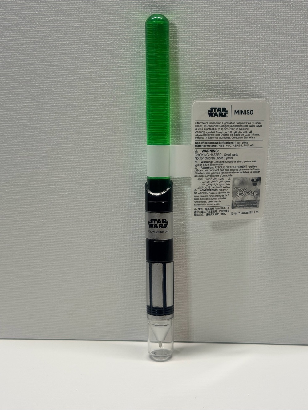 MINISO Star Wars Green Lightsaber Ballpoint Pen